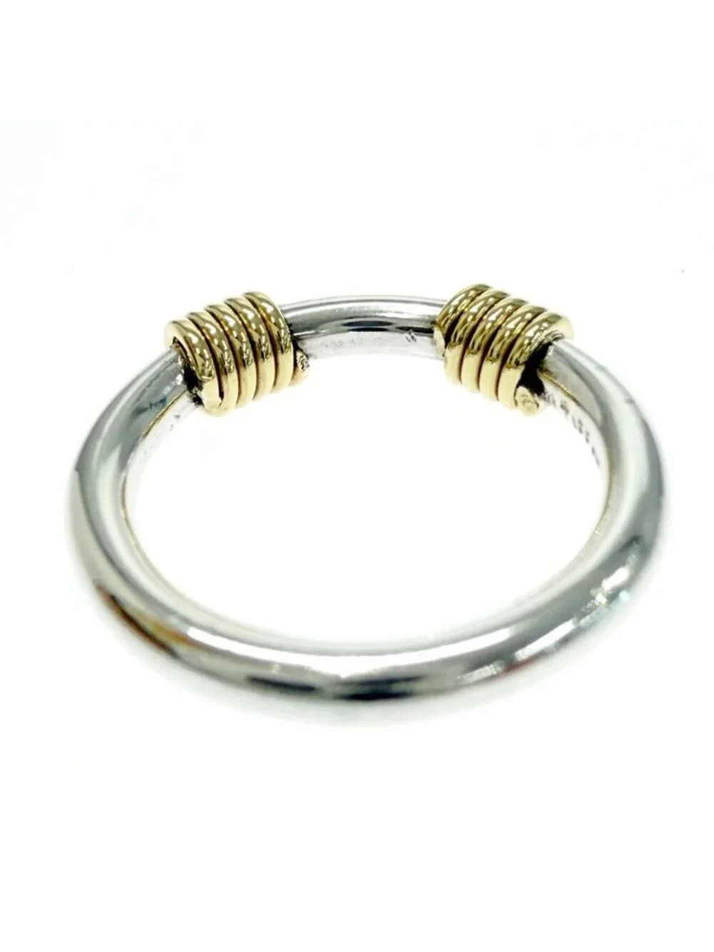 Tiffany & Co Silver Gold Bandwidth Ring